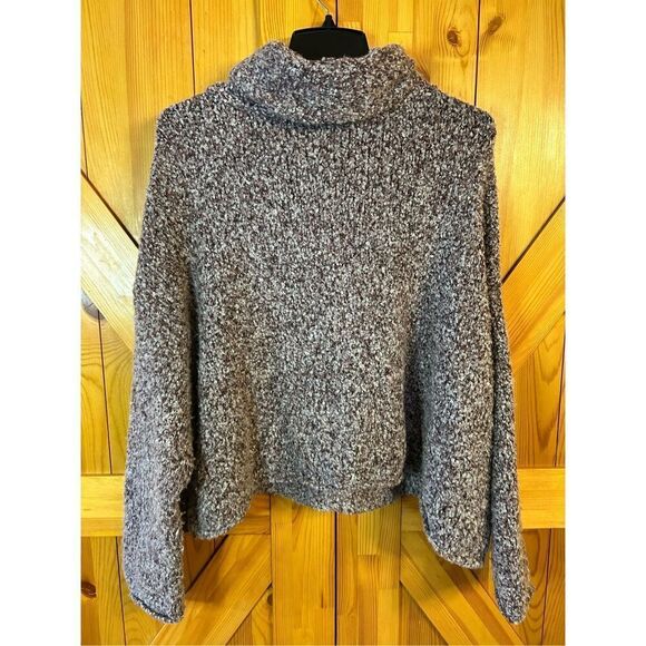 Free people BFF sweater in Berry oversized cowl neck women’s size medium (0655) - Picture 6 of 8